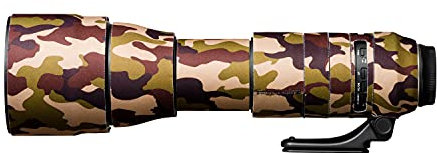 easyCover - Lens Oak - Protecteur d'objectif - Protection pour l'objectif de Votre Appareil Photo - pour Tamron 150-600mm f/5-6.3 Di VC USD G2 - Camouflage Marron