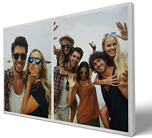 wandmotiv24 Leinwandbild 260 g/m ² - Foto-Collage mit 2 Fotos - Fotogeschenk - Geschenk für Freunde und Familie - Kunstdruck querformat 30x20cm (BxH) - M0001