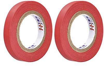 uxcell Insulating Tape 10mm/0.39inch Width 14.5M/47.5ft Long 0.15mm Thick PVC Electrical Tape Rated for Max. 400V 80C Use Red 2pcs