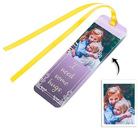 Bosajewel Personalisiert Foto Lesezeichen Benutzerdefiniert Graviert Text Lesezeichen Acryl Buch Marker Karten zum Männer Frauen Geburtstag Weihnachten Ornamente Party Dekorationen Geschenk