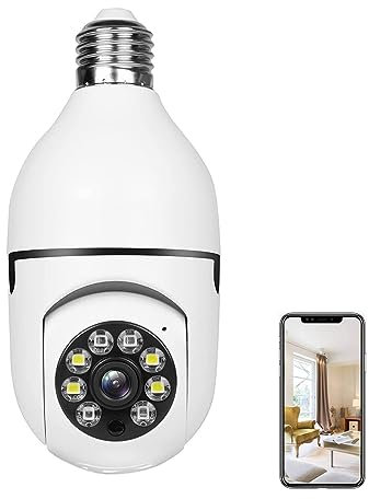 SECUEYE E27 Bulb Camera 5MP WiFi 2.4GHz 5GHz Pan/Tilt 10x Digital Zoom Automatic Tracking Color Night Motion Detection TF Card Recording