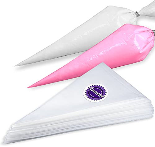 Anaeat Pastry Piping Bags Anti Burst - Extra Thick 100 Pack Cake Decorating Bags, Disposable Icing Bags for Cakes, Cupcakes, Cookies & Frosting - Professional Baking Tools for Bakers (35cm, Thickened)