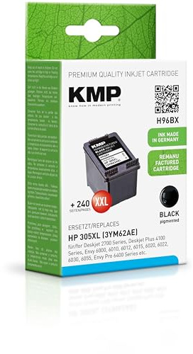 KMP Tintenpatrone passend für HP 305XXL Black (3YM63AE) - H96BX - für HP DeskJet 2320, 2700, 2710, 2710 e, 2720, 2720 e, 2721, 2721 e, 2722 e,... etc.