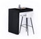 MOBILI FIVER, Evolution Küchenhalbinsel 90x60, Esche, Schwarz, Made In Italy