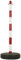 Mondo Viro Colonnina segnaletica rossa e bianca con base - paletto segnaletico per catena segnaletica Made In Italy (Colonnina Base PVC)