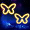 Schmetterling Neonschild für Wand Büro Hochzeit Geburtstag Party Raumdekoration, LED Neonlicht Schmetterling dekoration für Teenager Teenager-Mädchen 2 Stück (warmweiß)
