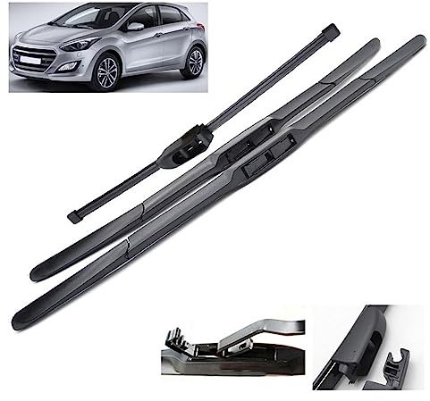 Scheibenwischer vorne und hinten, kompatibel mit Hyundai i30 GD Elantra GT 2012–2017, Windschutzscheibe, Windschutzscheibe, Fenster, 26 Zoll + 14 Zoll + 13 Zoll