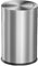 LYXXW Mülleimer aus Stahl Kleine Metall 2-4 Gallone Mülleimer mit klappbarem Deckel, Papierkorb Mülleimer für Bad, Küche, Schlafzimmer, Garage, Waschküche, oder Spielzimmer,Silber,9L
