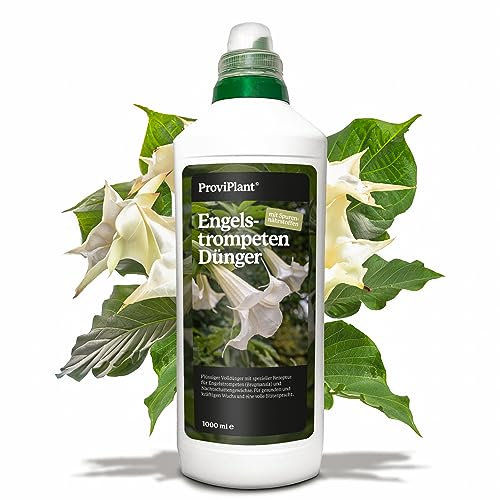 ProviPlant Fertilizante para trompeta de ángel, 1 litro, flores de trompeta, fórmula profesional, alta productividad, 200 litros de agua de riego, fabricado en Alemania