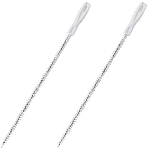 2 Pezzi 45cm Spazzolino per Pulire Piccole Fessure,Lavandino Intasato Rimedi,Stura Doccia,Raccogli Capelli Lavandino,Sgorga Lavandino per Cucina Bagno Vasca Troppopieno