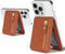 ELTEKER Magnetischer Handy Kartenhalter kompatibel mit MagSafe Wallet mit verstellbarem Stand,Handy Kartenetui MagSafe Wallet für iPhone 15/14/13/12 Series, braun