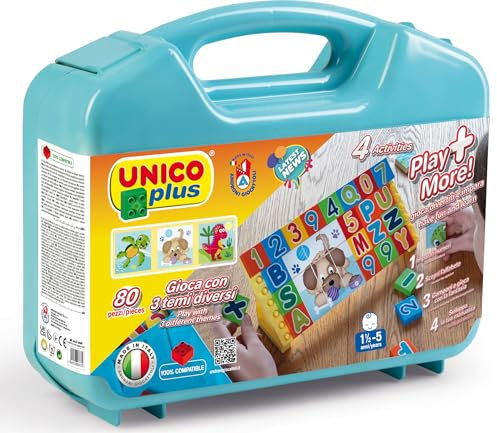 Androni UnicoPlus Koffer mit Buchstaben, Zahlen und Puzzle