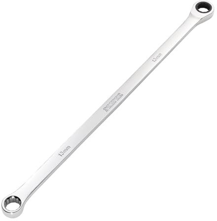 Draper 27769 HI-TORQ Metric Extra-Long Double Ring Ratchet Spanner, 13mm
