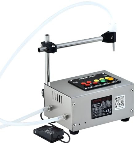 VEVOR Riempitrice di liquidi, capacità di riempimento da 10-4000 ml, riempitrice Automatica di Bottiglie Imbottigliatrice per Latte, Acqua, Vino, Bevande, Salsa di soia, aceto, Alcol (ugello Singolo)