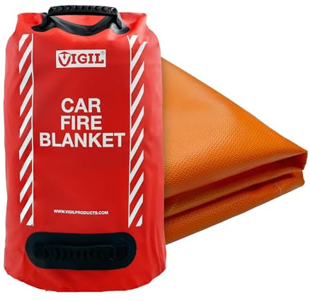 Lithium Fire Blanket for Cars - Fibreglass Blankets for All Varieties of Cars - Retardant Extinguisher for Car Parks, Road Tunnels, Petrol Stations and More - 8m x 6m