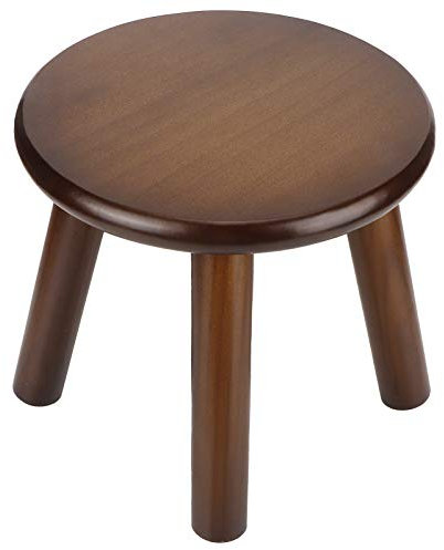Kids Stool Pine Wood Stool Cute Small Child Stool Multi Purpose Wood en Stool for Kids Boys Girls Plant Stand Maximum Load: Approx.60kg, 26x26cm/10.2x10.2in (Assembled round