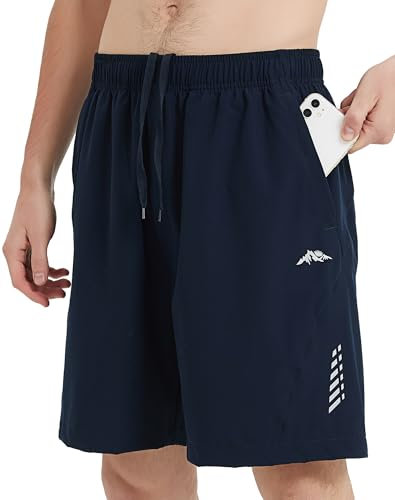 AlpinePulse Kurze Hosen Herren mit Reißverschlusstasche schnelltrocknende Sporthose Herren Kurz leichte Shorts Herren robuste Laufhose Herren Kurz