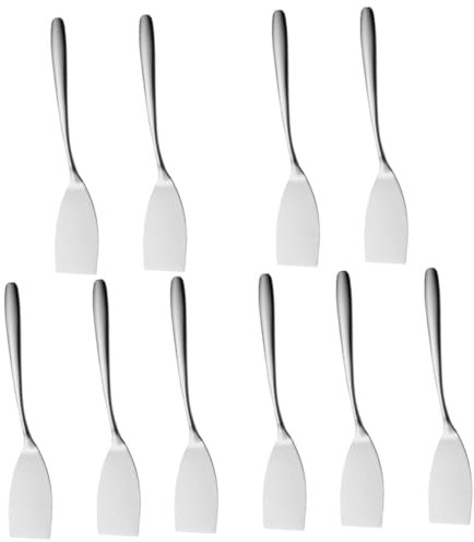Parliky 10pièces Spatules Acier Inoxydable Pour Cuisson Ustensiles Multifonctions De Cuisine Pour Griller Et Frire