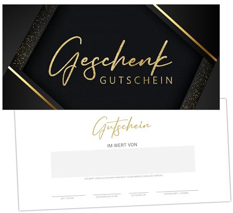 25 blanko Gutscheine zum selber Ausfüllen Geschenkgutscheine | Gutscheinkarten zum selbst ausfüllen | Gastro Restaurant Kosmetik Massage Beauty Nagelstudio | Gutschein karten universal