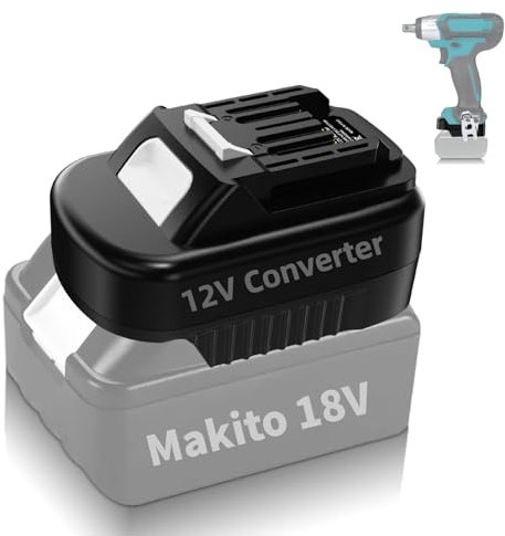 Adaptateur de batterie Makita 18 V à Makita 12 V, adaptateur de batterie compatible avec batterie Makita 18 V convertit en batterie 12 V, pour outils électriques Makita 12 V