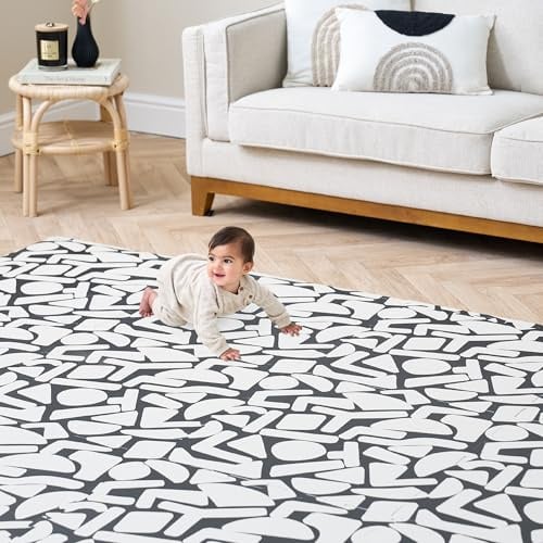 Tutti Bambini Infinity Baby Playmat 6 Piece Foam Mat - Oddity Mono | Cushioned non-slip EVA foam play mat with wipe-clean surface, designed for safe floor play from baby through toddler years.