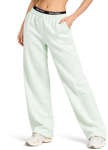 SMILODOX Jogginghose Damen Siara, Bequeme & stylische Freizeithose mit elastischem Bund und Seitentaschen, Trainingshose mit verstellbarem Beinabschluss im Oversize Fit, Für Fitness, Yoga & Freizeit