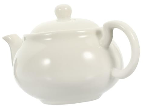 GALPADA Théière en Porcelaine Blanche Kungfu Service à Thé en Céramique Résistante Chaleur Théière Pratique pour Maison et
