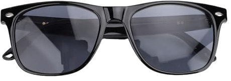 AI Smart Sonnenbrille mit Mikrofon, Bluetooth 5.4 Gläsern Touch Control IP65, Sprachbefehl/Fernfoto / 360 ° Stereo, 5H Playtime für Fahren und Outdoor -Sportarten (schwarzer