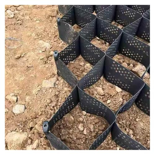 Stabilisateur de Gravier Allée en gravier robuste - 1/2/3/4/5/6 cm, géocellule en PEHD haute densité, grilles de stabilisation géogrille parfaites pour jardins, allées, sentiers et pentes(1x3m)