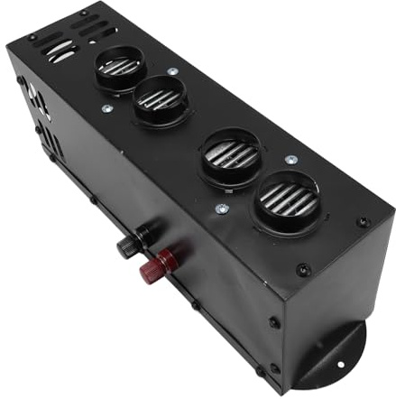 Luocute 24 V 800W Elektrisch Luftheizkühler, 2in 1 Erwärmungskühlglas Defogger DC24V 800W Variabler Frequenzheizung 4 Auslasss Stieptelungsverstellbarer Tragbarer Kleiner Raumheizung
