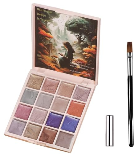 Paleta De Esmaltes De Uñas En Gel Firme Fortalecedor de Arte de Pintura de | Paleta De Uñas En Gel Pintura Para Diseño De Uñas DIY Manicura Salón Hogar Diario Francés Decoración Adorable Eleg