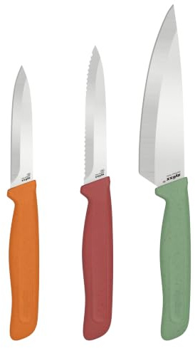 Zyliss Classic 3 Piece Knife Set Sharp Stainless Steel Comfortable Grip