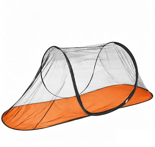 Tenda Zanzariera da Esterno, FainFun Rete Zanzariera Letto Arancione, 72 cm | Mosquito Net Pop-Up Portatile, per i viaggi, il Campeggio e la Casa