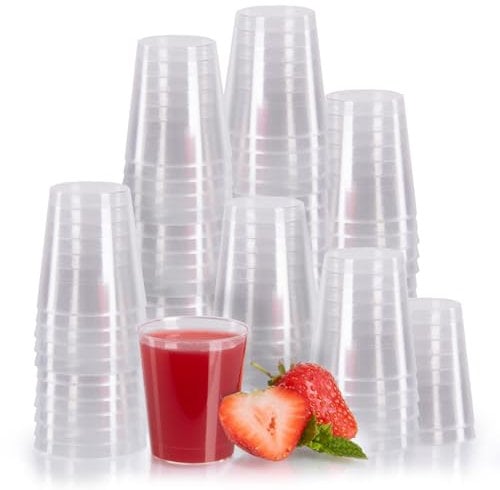 Vivaloo Schnapsgläser 2cl (20 ml) 300 Stück - Wiederverwendbare Shotgläser Plastik BPA-frei - Spülmaschinengeeignet Mit Eichstrich - Shotbecher - Pinnchen