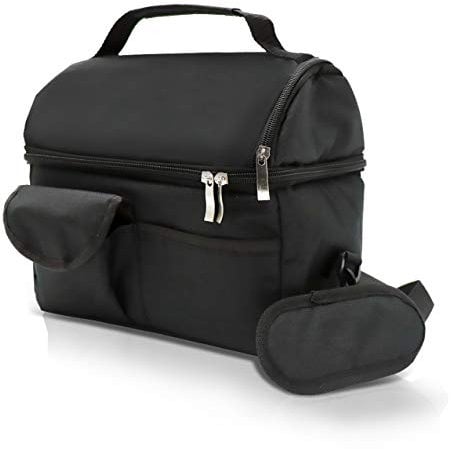 SPICE Borsa Termica con tracolla porta pranzo porta scaldavivande capacità 8 litri doppio scomparto