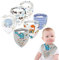 Minizone Baby Halstücher 6er Set, Superweiche und Saugfähige Dreieckstücher aus Baumwolle Sabberlätzchen Baby mit Süßen Designs für Jungen