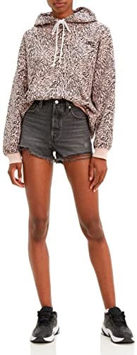 Levi's Women's 501 Original Shorts Denim Shorts Eat Your Words (Black) 26