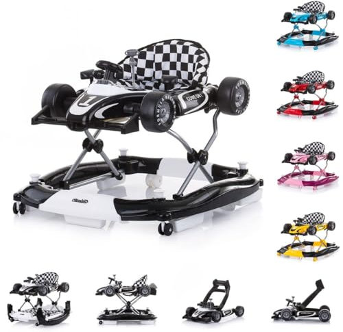 Chipolino Lauflernwagen 4 in 1 Racer, verstellbar, Wippe, Activitycenter, Farbe:schwarz