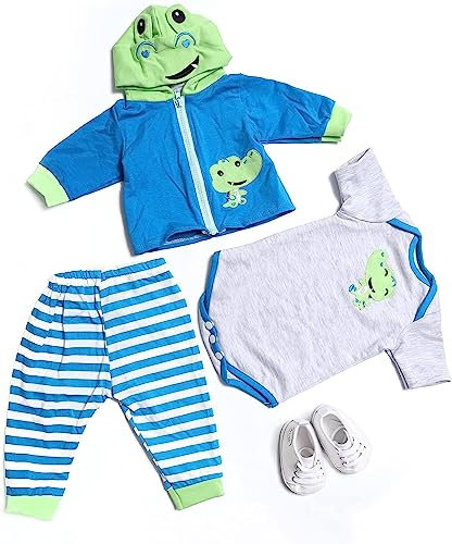 ZIYIUI Puppenkleidung Neugeborene Puppen Kleid Kleid Schöne Puppen Abendparty Prinzessin Ärmellose Kleidung Bekleidung Kuchenmuster Outfit Zubehör für 20-22 Zoll Puppen