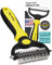 Maxpower Planet Pet Grooming Brush - Double Sided Shedding and Dematting Undercoat Rake, Dog Grooming Brush, Dog Shedding Brush, Cat Grooming Brush, Dog Comb, Cat Brush for Long Haired Cats, Yellow