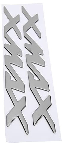 Aramox Paire D'autocollants D'emblème de Moto Autocollants Tridimensionnels pour X- Xmax 125 250 400(Argent)