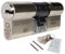 Nickel, 45/35 (80mm) greenteQ Orion TS007 3-Star Anti-Snap Euro Cylinder Lock Door Barrel
