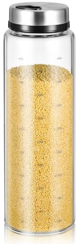 DOITOOL Salz- Und Pfefferstreuer 500Ml - Glas GewüRzstreuer Mit Drehbarem Edelstahl Deckel, Einfach Zu BefüLlen Und Reinigen, Ideal FüR KüChe, Restaurant Und Zuhause