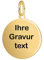 Gravurplatte Gold Anhänger 8 karat | Inklusive Wunsch-Gravur Namen | 8 mm Rund Charm Gravurschmuck aus 333 Echtgold