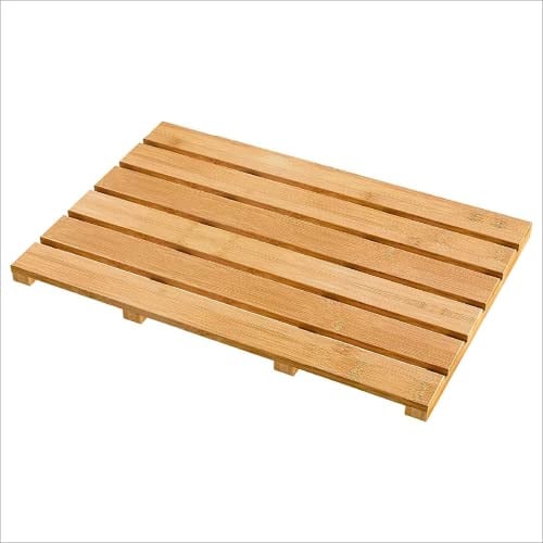 VIVAAS Durable Bathroom Duckboard With Bamboo Material & Non Slip Design, Smooth Edges Ideal For Shower Indoor & Outdoor Mats | Wooden Bath Mat | Duck Boards Bathroom | Duck Bath Mat