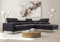 Siblo Ecksofa mit Kissen 94x299x244 cm JEZZI Kollektion - Elegante Polstersofa - Große Couch L Form für Wohnzimmer - L-Sofa mit Kopfstütze - Eckcouch 4 Sitzer - Schwarz - Rechte Seite