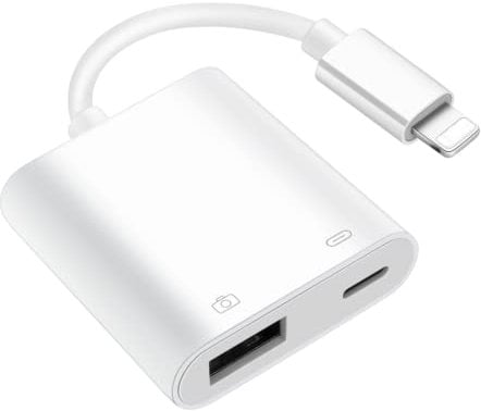 Dairle [Apple MFi-Zertifiziert] USB Kamera Adapter für iPhone, Lightning to mit Ladegerät, OTG Cable iPhone&iPad, Buchse Unterstützt USB-Flash-Laufwerk, Kartenleser, Maus, Tastatur