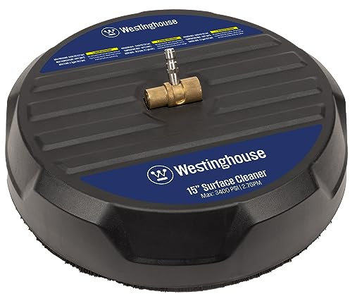 Westinghouse Outdoor Power Equipment PWSC Universal 15” Pressure Washer Surface Cleaner Attachment-4000 PSI, 1/4” Connector, Black