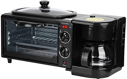 CAZARU Backofen Premium Konvektion Halogenofen Herd Toaster Ofen elektrische Bratpfanne Kaffeemaschine Multifunktions 3 in1 Leicht zu reinigen