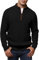 Meilicloth Pullover Herren Half Zip Pullover Winter Warm Strickpullover Winterpullover Männer Polo Sweater Arbeitspullover Basic Pulli Polopullover Schwarz L